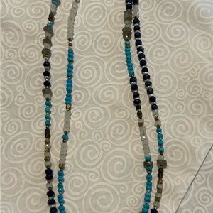 Grace & Heart 18” multi colored stone necklace